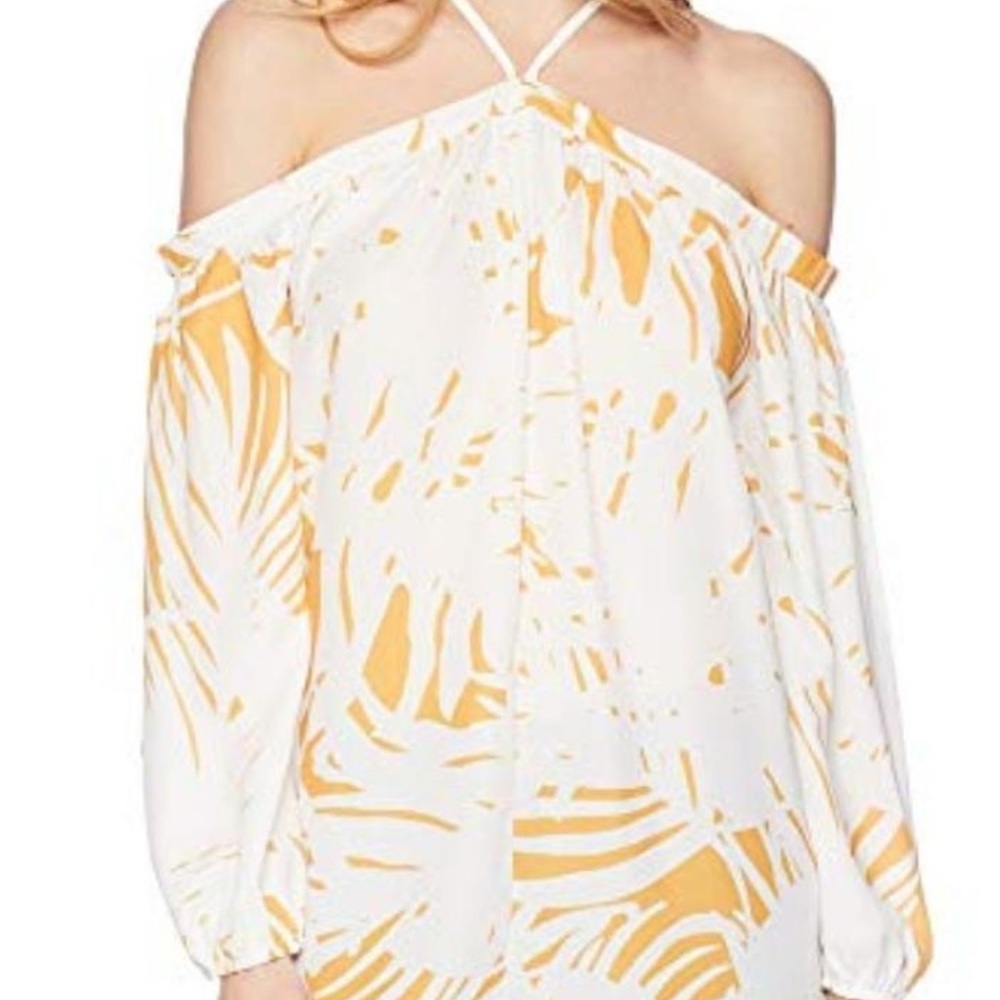 BISHOP + YOUNG White Halter Neck Off Shoulder Ana Blouse - Picture 10 of 10